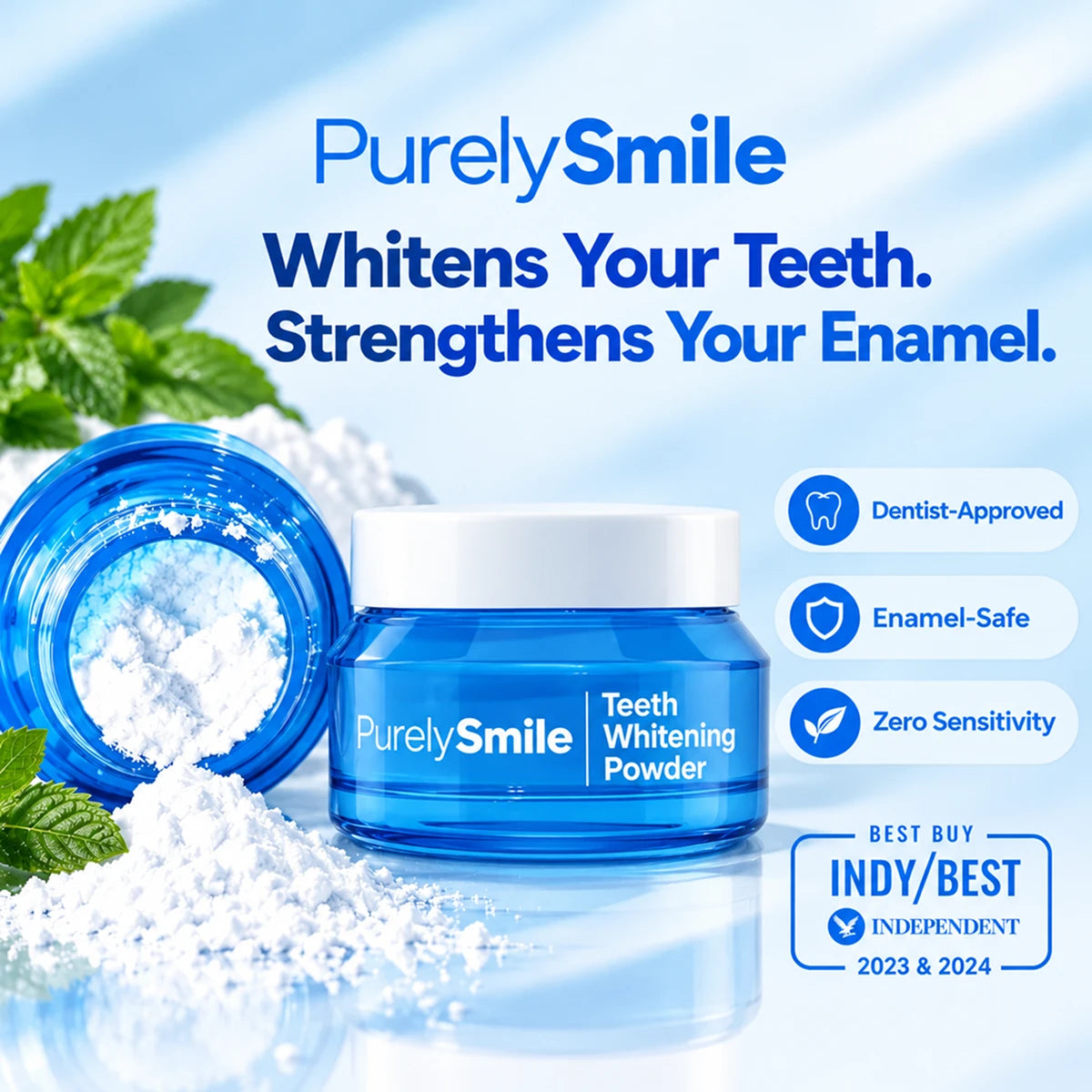 PurelySmile Dentist-Approved Teeth Whitening Powder