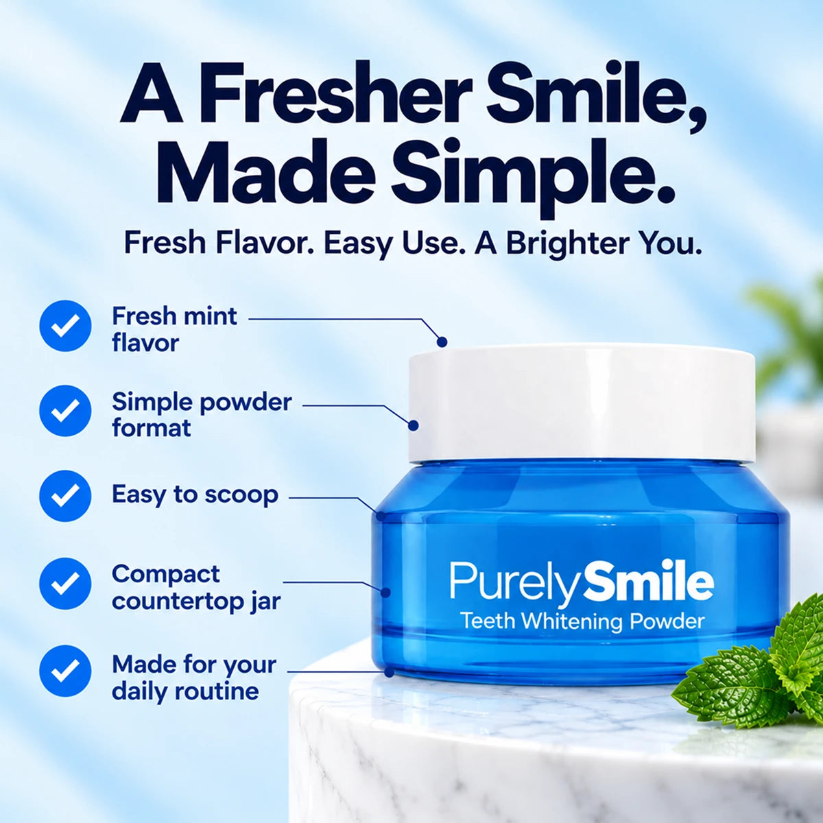 PurelySmile Dentist-Approved Teeth Whitening Powder