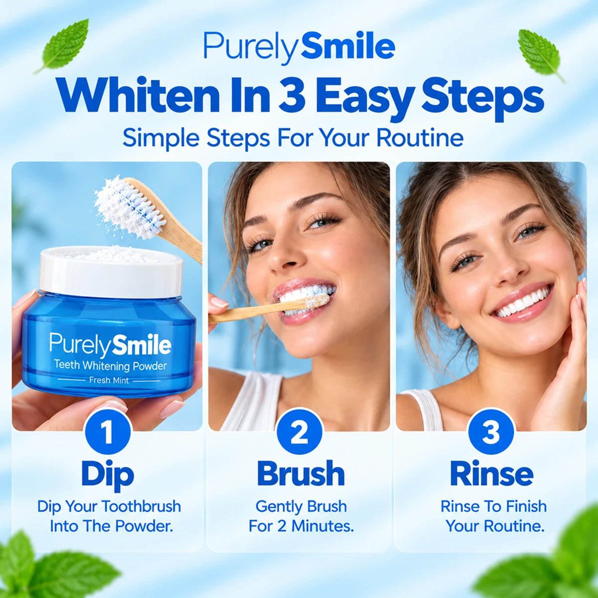 PurelySmile Dentist-Approved Teeth Whitening Powder